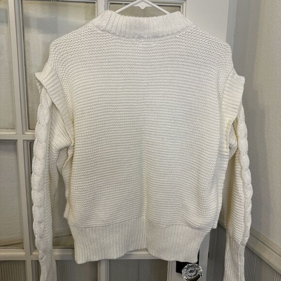 White Sweater Women's M Ana A New Approach - Picture 8 of 10